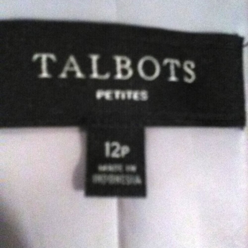 Talbots Petite Light Gray/White Woven Blazer - Picture 4 of 12